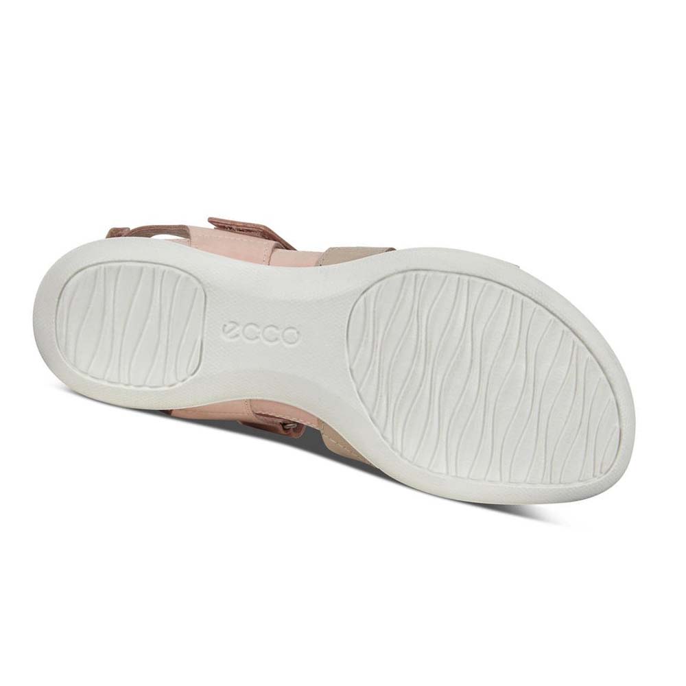 Women's Ecco Flash Flat Sandals Grey White / Rose | Canada 177KOR